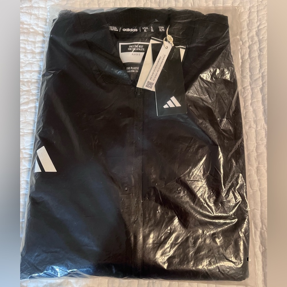 Adidas Full Zip Bomber collar jacket